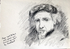 Sketch from Rembrandt Self-Portrait