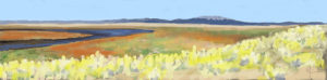 Digital color drawing of the Sangre de Cristo Mtns from Alamosa National Wildlife Refuge; Michael Liebhaber, Digital Drawing, 2019.